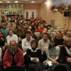 Marina Romay, Dimas Vallina y Jesús Martínez, durante la primera ponencia de la jornada informativa