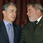 Uribe y Lula, dos de los protagonistas de la cumbre.