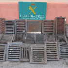 El material robado y recuperado por la Guardia Civil.