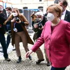 Angela Merkel ayer, en Berlín. CLEMENS BILAN