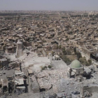 Vista aérea de Mosul tras la reconquista.