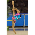 La gimnasta leonesa Paula Serrano, de siete años.