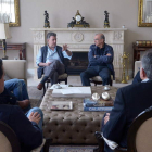 El presidente de Colombia, Juan Manuel Santos, se reunió ayer con los negociadores.