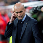 Zidane, durante el partido de Copa ante el Leganés. RODRIGO JIMÉNEZ