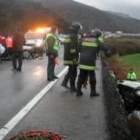La carretera de Asturias estuvo cortada durante más de una hora