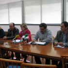 Pedáneos de Ponferrada, ayer en rueda de prensa.