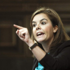 La vicepresidenta Soraya Sáenz de Santamaría, durante su intervención.