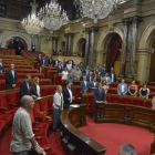Minuto de silencio por el asesinato de Miguel Ángel Blanco este jueves en el Parlament.