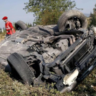 Accidente de tráfico en Navarra donde fallecieron dos jóvenes.