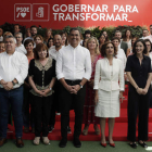 Foto de familia del Comité Federal celebrado ayer en Madrid. MARISCAL