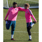 Costa y Griezmann, la nueva punta de lanza rojiblanca. R. JIMÉNEZ