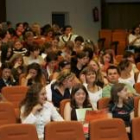 Estudiantes extranjeros en el acto de bienvenida a la Universidad de León, en una imagen de archivo