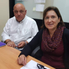 Miguel Ángel Fernández y Agure Bilbao, ayer en el despacho municipal del grupo de PeC. DL