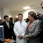 Barberá y Camps durante la inauguración de una empresa, en una imagen de archivo.