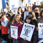 Los más pequeños también se sumaron a la protesta.