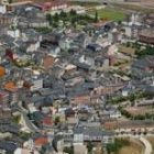 Una panorámica aérea de la localidad de Bembibre, la segunda población más importante del Bierzo