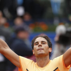 Nadal celebra su victoria ante el italiano Fognini en el torneo de Barcelona, el pasado 22 de abril