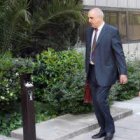 Representantes de la patronal Carbunión a su llegada al Ministerio de Industria.