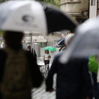 Lluvia en Barcelona.