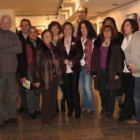 Los artistas en la inauguración de la exposición.