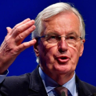 Barnier gesticula durante un discurso en un congreso, en Berlín, el 29 de noviembre.