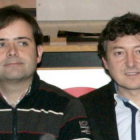 Celestino Rodríguez con Folgueral, en el ‘congresillo’ de enero.