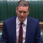 Keir Starmer ayer, en su estreno en el Parlamento británico. UK