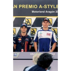 Dani Pedrosa y Jorge Lorenzo en el GP de Aragón.