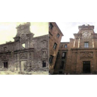 El desaparecido palacio de los marqueses de Prado en Renedo de Valdetuéjar. A la derecha, la reconstrucción de parte del edificio en el hospital de Regla.