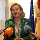 La ministra de Economía y vicepresidenta del Gobierno, Nadia Calviño. JAVIER OTAZU