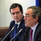 El presidente de Cepyme, Antonio Garamendi, y el de la Ceoe, Juan Rosell.