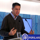El coordinador general del PPC, Xavier García Albiol, este lunes en la sede del partido.