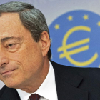 El presidente del Banco Central Europeo (BCE), Mario Draghi, ayer en Alemania.