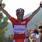 'Purito' Rodríguez celebra una victoria de etapa esta temporada.