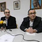 Marco Morala y Carlos Cortina en la rueda de prensa de ayer.