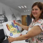 Margarita Torres, con el cartel del programa . JESÚS F. SALVADORES