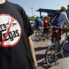 Una persona luce una camiseta contra Eurovegas.
