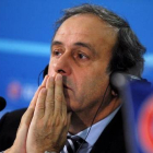 Platini durante un acto celebrado por la UEFA