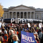 Manifestación en contra del oleoducto Keystone XL, el pasado 6 de noviembre en Washington.