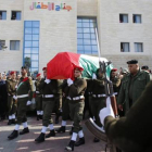 Funeral de Abú Ein, el ministro palestino muerto en un enfrentamiento con militares israelís.
