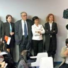 Parte del grupo de notables que asesora a Rodríguez Zapatero durante la reunión de ayer