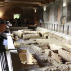 Excavaciones en el convento de Santa Úrsula de Florencia, donde está enterrada la Gioconda.