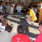 La competición de Scalextric también fue un evento muy seguido por los jóvenes