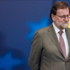 El presidente del Gobierno, Mariano Rajoy, el pasado jueves, en Bruselas.