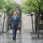 El president de la Generalitat, Artur Mas, llega a la reunión semanal del Gobierno catalán.