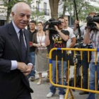 El presidente del Grupo BBVA, Francisco González, a su llegada al Tribunal Supremo.