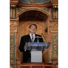 El escritor nicaragüense, durante su discurso de aceptación del Premio Cervantes. JUAN CARLOS HIDALGO