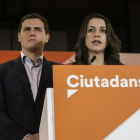 Los líderes de Ciudadanos, Albert Rivera e Inés Arrimadas.