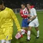 Mario abandona la cancha junto a García Calvo en la Copa del Rey