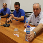 Puente, Morán y Fernández en la reunión de ayer.